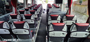 Reisebus Setra, Sitzreihe rückseitig